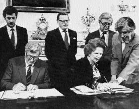 ‘The harm flowed from the fact that [the Anglo-Irish Agreement] was secretly negotiated. Mrs Thatcher was charmed by Garrett Fitzgerald—whom she liked very much—and he persuaded her that this was the right thing to do.’ (Pacemaker Press)