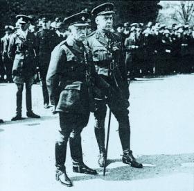 General Sir Nevil Macready (left, with Viceroy Lord French), an officer with a knowledge of both policing and Irish affairs, was appointed general-officer-commanding, Irish command, in March 1920.