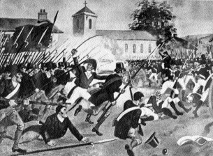 The Battle of New Rossâ€“prior to the attack supplies were issued to a ‘Colonel Holt of Wicklow'. (National Library of Ireland)