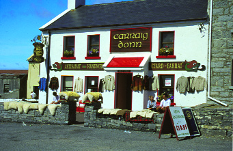 Tourism-the modern economy of Inishmore, County Galway, 1997.