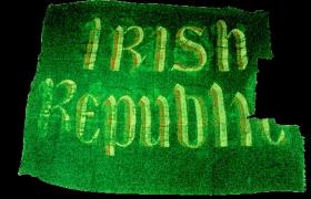The flag of the Irish Republic that flew over the GPO at Easter 1916. (National Museum of Ireland)