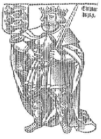 Late thirteenth-century woodcut of Edward I of England, Bruce's great rival.