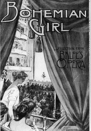  Sheet music cover (c. 1920) for Balfe's best-known opera, The Bohemian Girl.