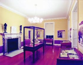 The museum is dedicated to the memory of the entire Pearse family. The glass cabinet in the centre of this room displays a maquette of the work of Patrick’s stonemason father, James. (Pearse Museum)