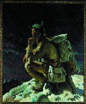 The thinker on the Butte de Warlencourt, 1918. (Pyms Gallery, London)