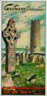 German chocolate firm Gartman's romantic view of the High Cross at Clonmacnois.