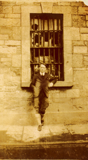 McLaughlin outside the GPO after his release from Frongoch in December 1916.