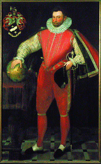 Sir Francis Drake-‘introducer of the potato into Europe, in the year of Our Lord 1580' according to a monument in Offenburg, Germany. (National Portrait Gallery, London)