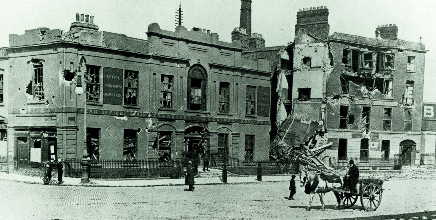 Liberty Hall in ruins after the Rising. (National Museum of Ireland)