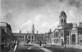 Dublin Castle, seat of the administration. (James Malton, National Library of Ireland)