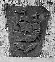 Sixteenth-century stone carving from house in the Basque Country of ship of the same type used in the Irish fishery.