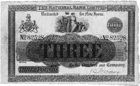 A 1913 National Bank three pound note. (Bank of Ireland)