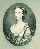 Oval miniature of the young Mrs Delany.