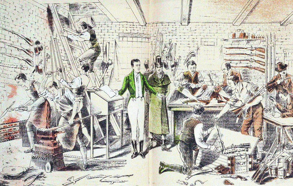 Robert Emmet and Michael Dwyer in Marshalsea Lane depot, 1803. Emmet met Kildare United Irish leaders there on 15 July 1803. (Shamrock, December 1896)