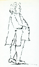 Mrs Delany's drawing of her husband, Dean Patrick Delany.