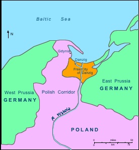 Danzig was the port at the mouth of Poland’s longest river, the Vistula. Warsaw was granted special rights there to provide the newly reborn Polish state with access to the sea for its trade. In practice, however, most of the League’s high commissioners had colluded with the Danzig authorities to hinder Poland’s trading rights, causing the Polish government to build its own modern port, Gdynia, a few miles up the coast in the ‘Polish Corridor’, and one which soon became the Free City’s greatest competitor. (Sarah Gearty)