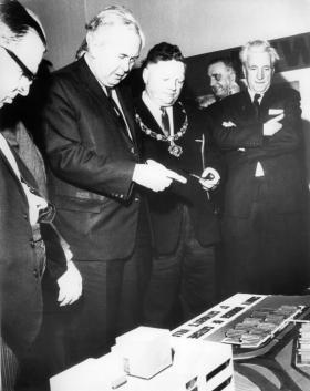 Prime Minister Harold Wilson—not ignorant of Northern Ireland affairs. As a young Whitehall mandarin he had been tasked with improving its wartime productivity. (Gateshead Council)