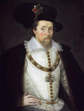 King James—ruled Ireland by virtue of being James I of England but his approach was that of James VI of Scotland. (Scottish Portrait Gallery)