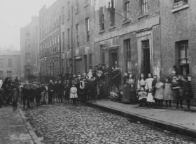 Living conditions were no better across the river in Chancery Lane, off Bride Street. (RSAI)