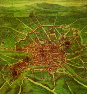 Ignazio Dante’s map of Rome c. 1580s.