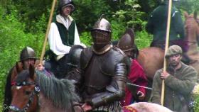 Middle: English commander Henry Bagenal before the Battle of the Yellow Ford in August 1598.