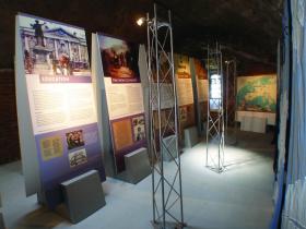 The centre of the gallery is taken up with a number of illustrated information panels.