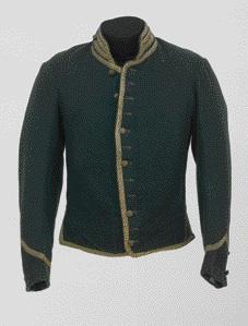 Green jacket worn by a Fenian soldier during the second (1870) invasion of Canada.