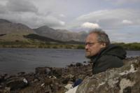 Dr Arndt Wigger, a former student of Dr Hans Hartmann, at Lough Inagh, Connemara. The desolate and breathtaking landscapes belie the deadly subject-matter. (Mind The Gap Films)