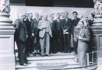 In the photo of the Irish Folklore Commission’s visit to the National Museum in 1937 (HI 21.1, Jan./Feb. 2013, TV Eye, p.51), Hans Hartmann was incorrectly identified as being sixth from left; he is in fact fifth from right. From left to right are: Prof. James Delargy, Seán Forde, Fr Eric Mac Fhinn, Dr Adolf Mahr (director, National Museum), Osborn Bergin, Liam Price, Peadar McGinley, Eamonn O’Donoghue, León Ó Broin, Hans Hartmann, Louis Maguire, Revd John G. O’Neill, Ake Campbell and Michael Heany. (Dept. of Folklore, UCD)