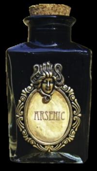 A nineteenth-century arsenic bottle. One theory was that Brereton had been poisoned and that his grave had been opened and an attempt made to remove the stomach in order to frustrate a feared exhumation and forensic examination.