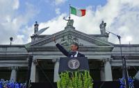 US President Barak Obama addressing the crowd at College Green on 23 May 2011. In the wake of the discovery of his Irish roots and visit, genealogical research has been identified as a major growth area of the heritage/tourism industry. (Irish Times)