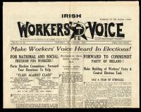 Front page of the Irish Workers’ Voice, 7 January 1933. (PRONI)