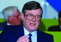 Ray Burke—in 1989, as minister for energy, he reduced the state’s 50% share in its offshore oil and gas to zero; he also abolished royalties. (Victor Patterson)