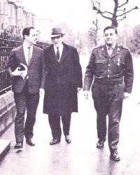Captain (later Commandant) Joseph Briscoe (in uniform)—of the famous Dublin Jewish/Fianna Fáil family, with brother Ben (left) and father Robert (centre)—joined the FCA in 1946 and retired 50 years later, making him its longest-serving member. 
