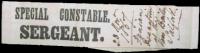 Samuel Page’s signed ‘special constable’ armband.