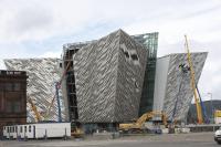 Titanic Belfast under construction in July 2011—the £90m signature building, which houses the Titanic museum, unfortunately bears a strong resemblance to an iceberg.