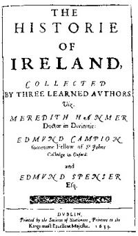 Title-page of Ware’s The historie of Ireland (1633)