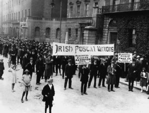 The heavy-handed tactics used against the postal workers’ strike of September 1922 demonstrated the irrelevance of Labour in the middle of a recession, with the employers mounting a counter-attack backed by the resources of the two states. (Irish Labour History Museum)