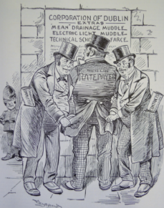 ‘Fleecing the ratepayer’. (Leprachaun Cartoon Monthly, July 1905)