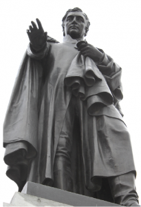 Father Theobald Mathew’s statue in Cork. In 1849, when the ‘apostle of temperance’ toured the United States, Tom Thumb took the pledge from the Irish priest, forsaking ‘his daily thimble full of Negus’. He was then ten years old.