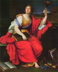 Clio by Pierre Mignard, 1689. According to the economists, Clio, the muse of history, is very untidy, but they’ll soon sort that out: get rid of those books for a start. (Museum of Fine Arts, Budapest)