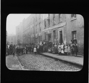 Chancery Lane, off Bride Street, c. 1913—typical of the streets from which many of the inebriate mothers detained at the State Inebriate Reformatory, Ennis,  originated. (RSAI)