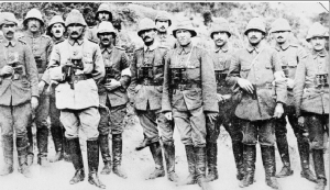 Turkish front-line commander Mustafa Kemal and his staff at Gallipoli. (Australian War Memorial) 