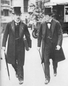 First Lord of the Admiralty Winston Churchill (right, with Prime Minister David Lloyd George) ordered the seizure of the Sultan Osman and the Res¸adiye.
