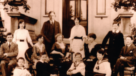  Mary Martin (seated, centre, with her family) represents the home front. (NLI) 