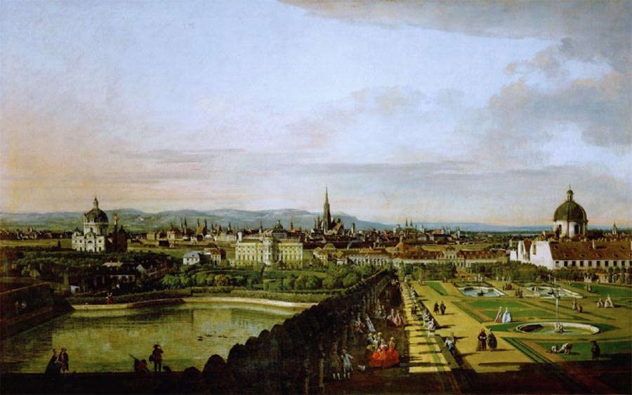 A view of Vienna in the eighteenth century, by Bernardo Bellotto. MacNeven received his medical degree from the University of Vienna, one of the most advanced schools in the world at the time.