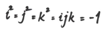 The formula for quaternions scratched by William Rowan Hamilton on Broombridge, Cabra, 16 October 1843. 