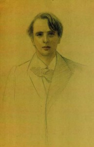A sketch of W.B. Yeats by Maude Gonne. (NLI)