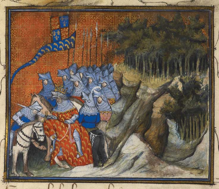 King Richard II knighting young Henry of Monmouth (the future King Henry V) during the second expedition.