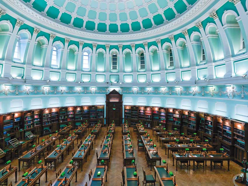 The reading room of the National Library’s iconic Kildare Street building, which dates from the 1890s. (NLI)